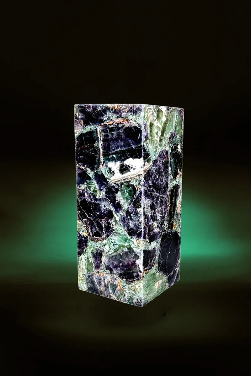 rainbow fluorite table lamp
