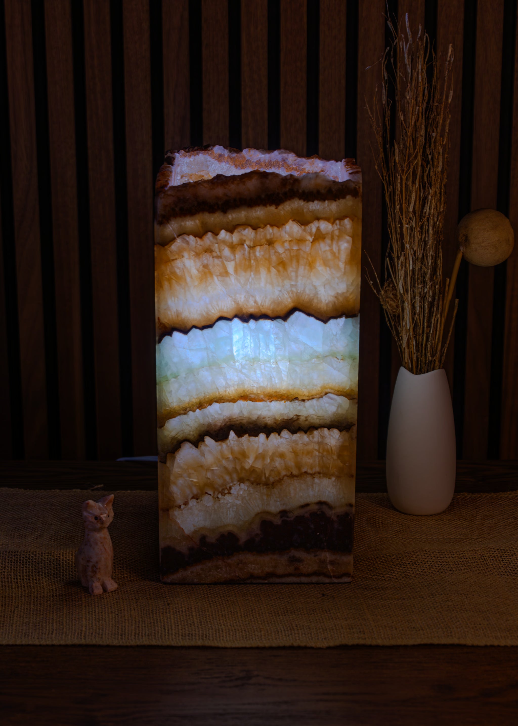 Oasis Square Live Edge Table Lamp