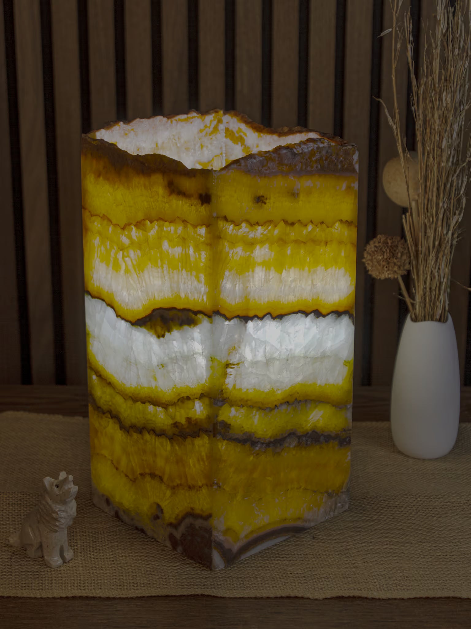 Oasis Square Live Edge Table Lamp