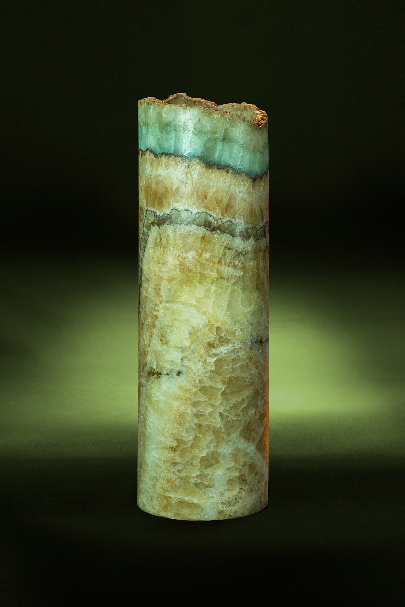 Oasis Cylindrical Live Edge Table Lamp - REVELARÉ