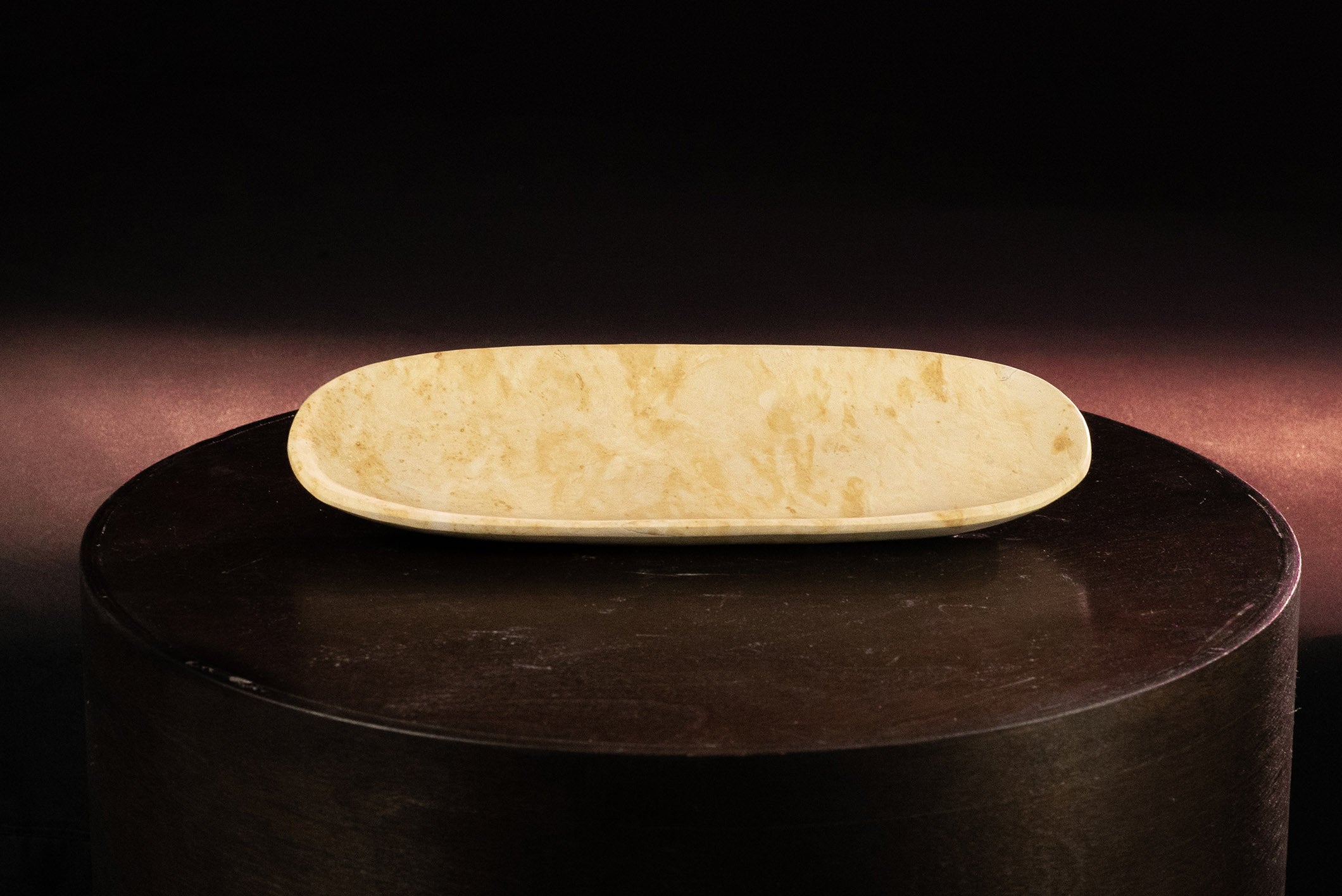 Light Travertine Oval Tray - REVELARÉ