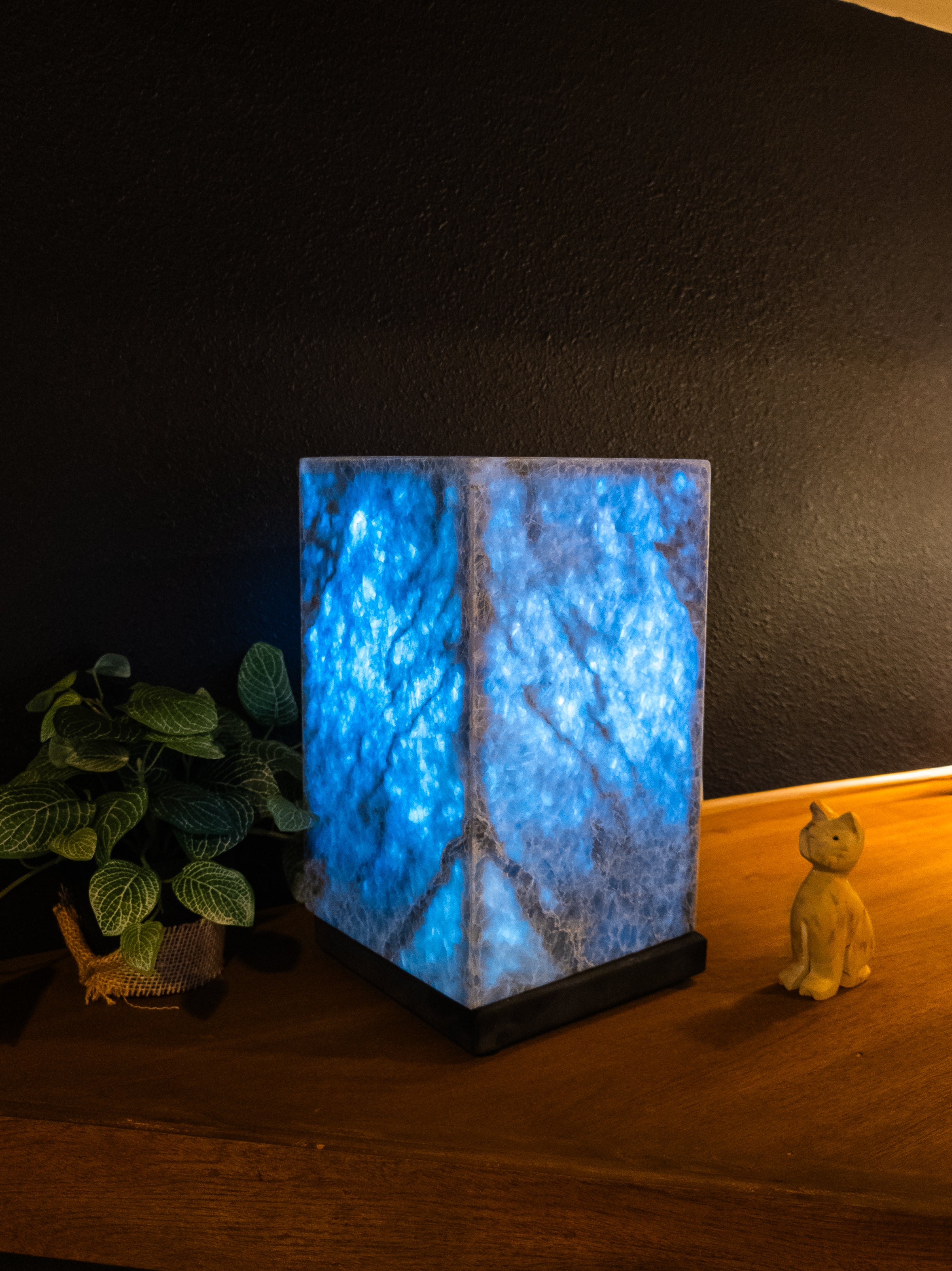Blue Calcite Table Lamp