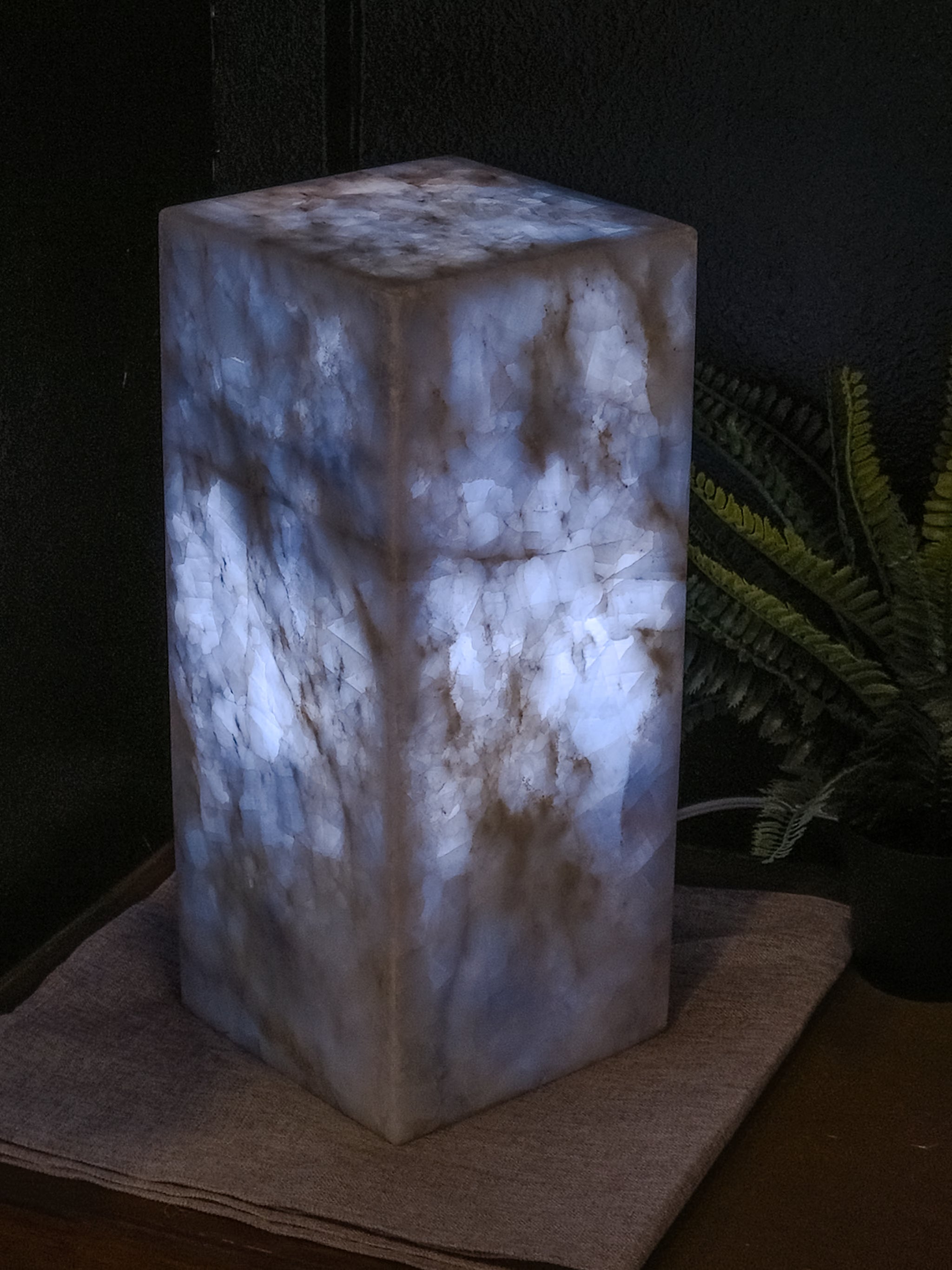 Blue Calcite Table Lamp
