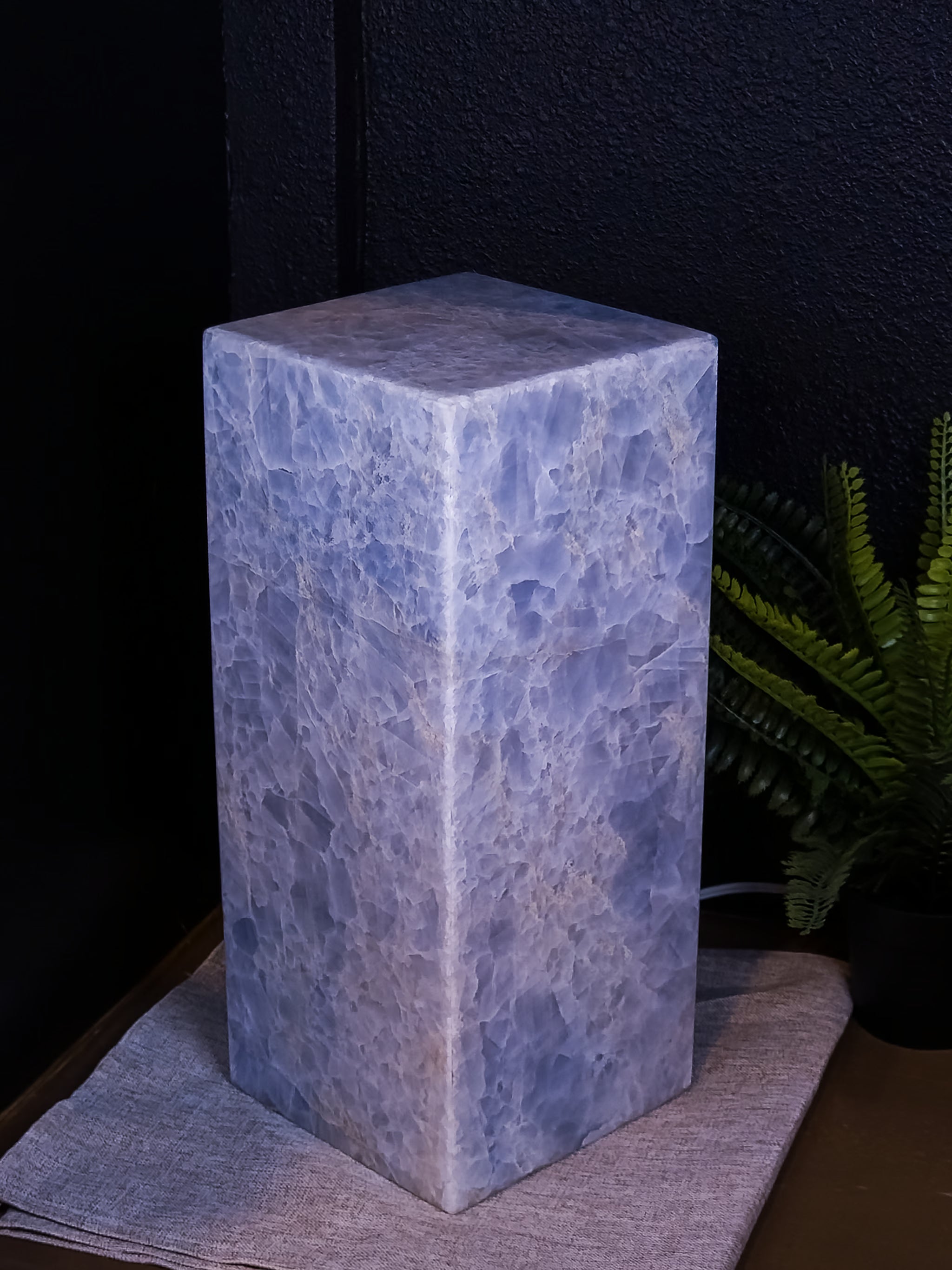 Blue Calcite Table Lamp