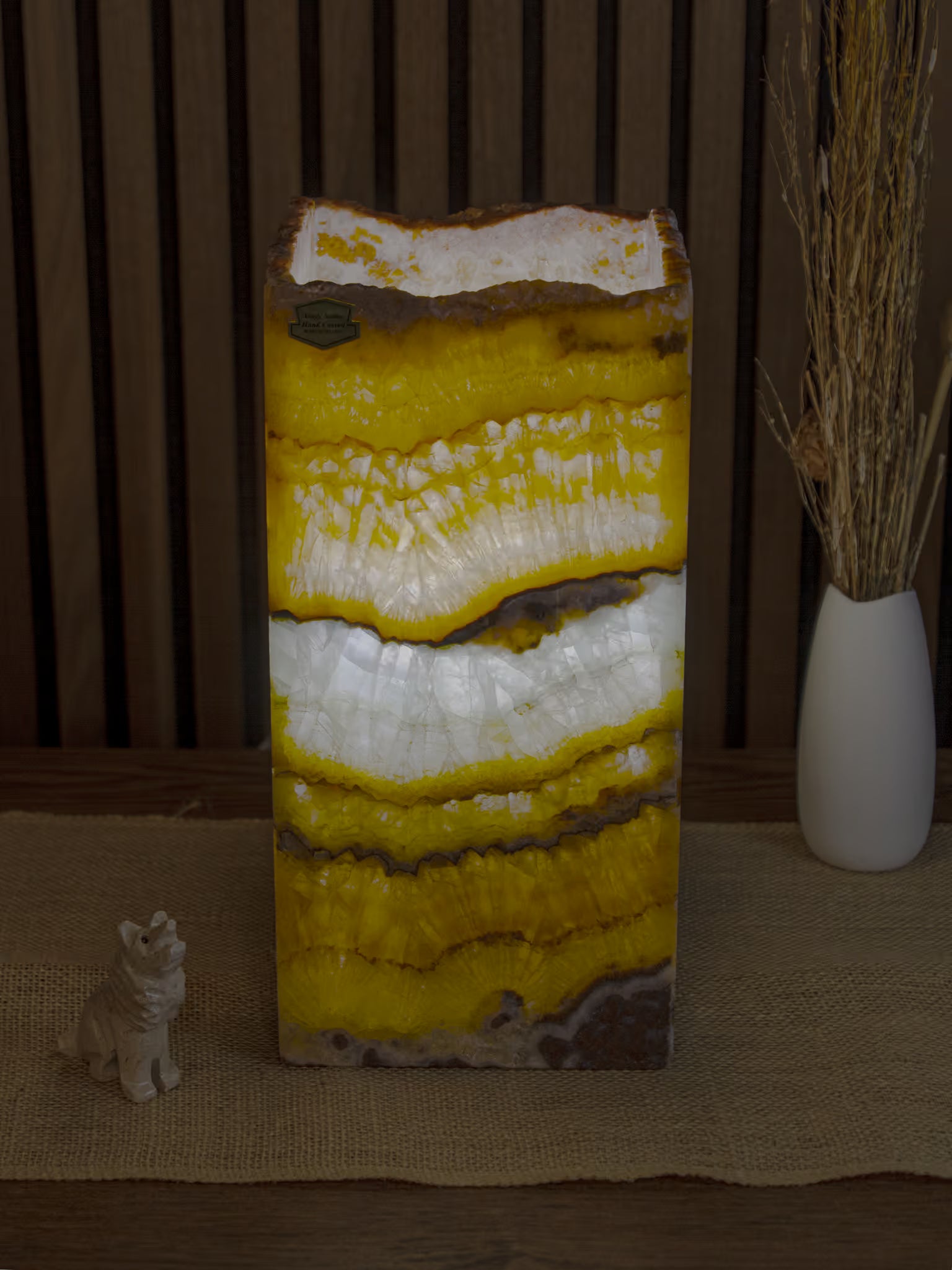 Oasis Square Live Edge Table Lamp