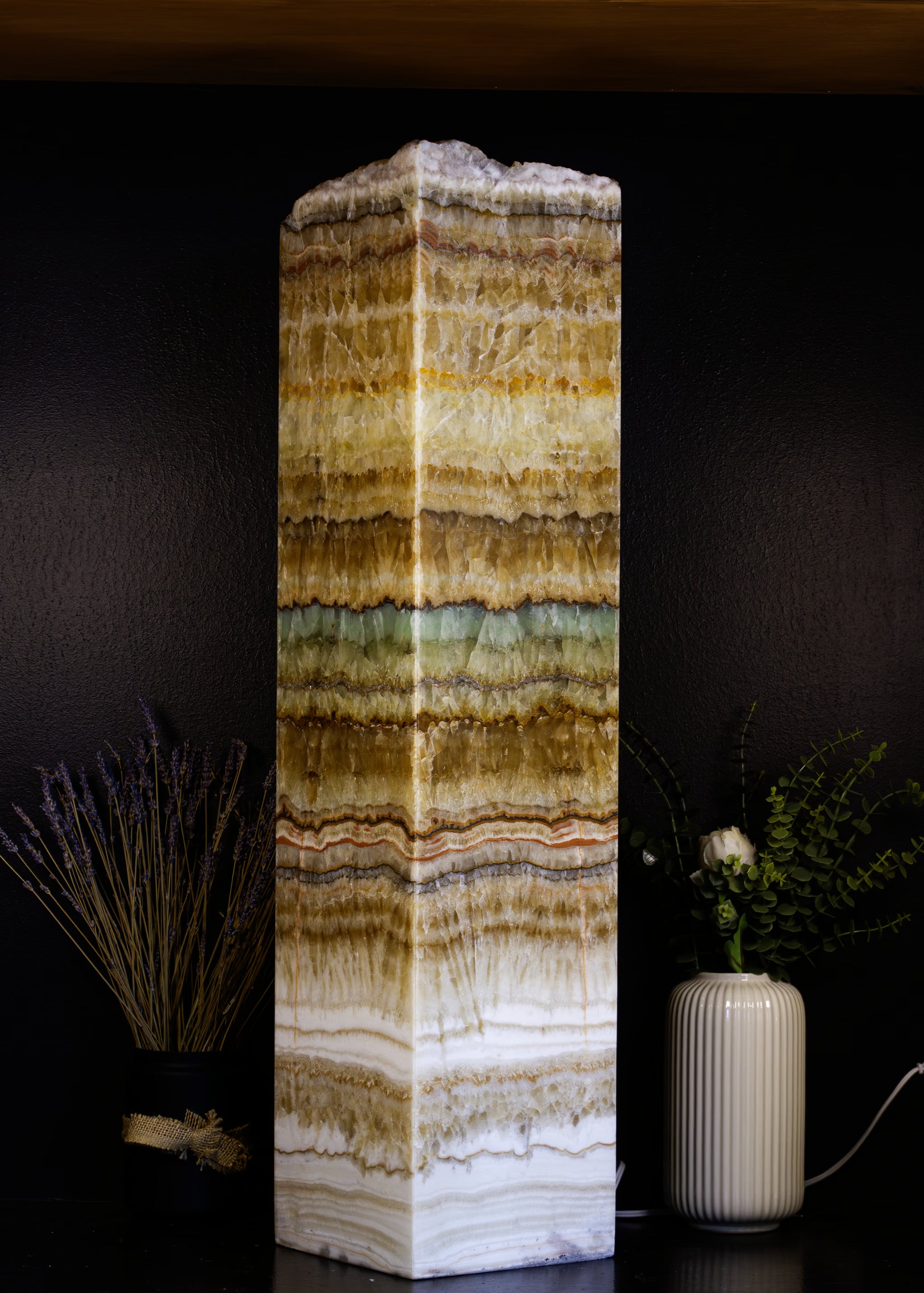 Oasis Square Live Edge Table Lamp