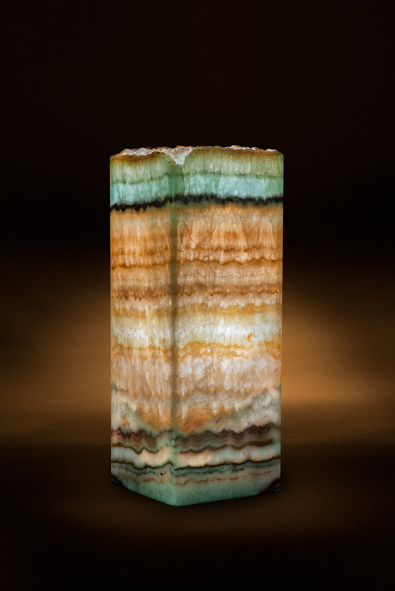 Oasis Cube Live Edge Table Lamp