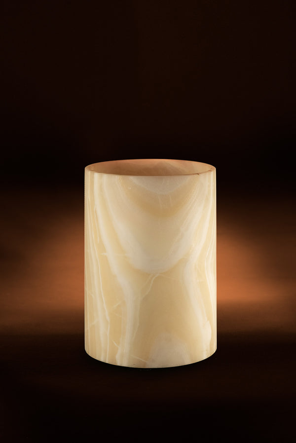Cylindrical Glacier Table Lamp