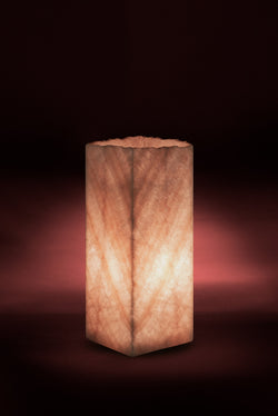 Coral Cube Live Edge Table Lamp